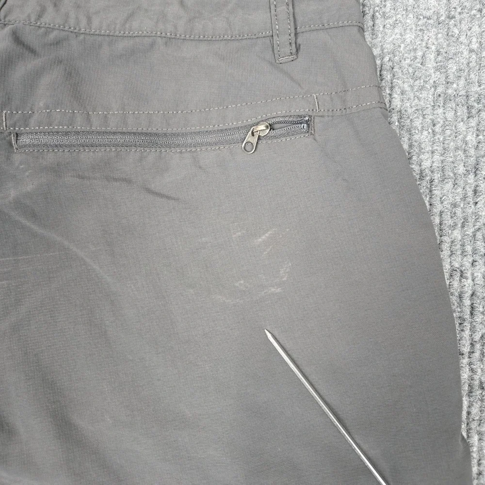The North Face Mens Gray Hiking Trail Shorts Size 34 Regular Quick Dry Technical